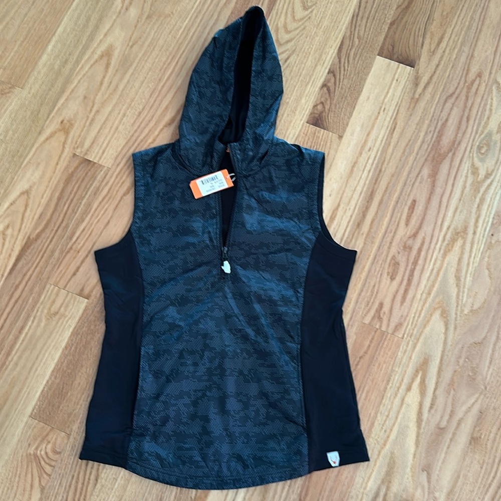 Cutter & Buck Black Hooded Sleeveless Vest